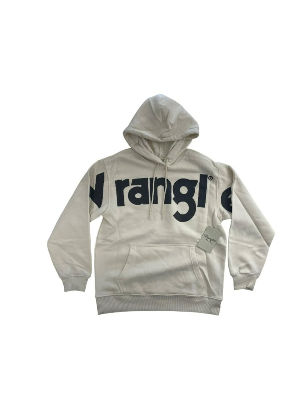 Wrangler Retro Hoodie Cream Graphic Logo Print Western Women's Sz Medium $55 NWT